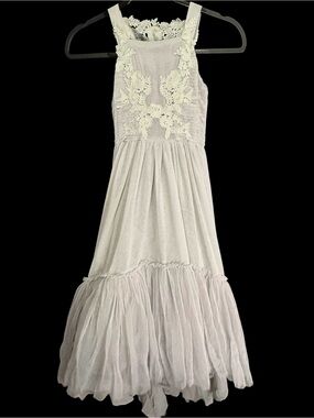 Joyfolie Maia Impact Dress Grey Blue Smoke Long Train Photo Shoot Flower Girl NW